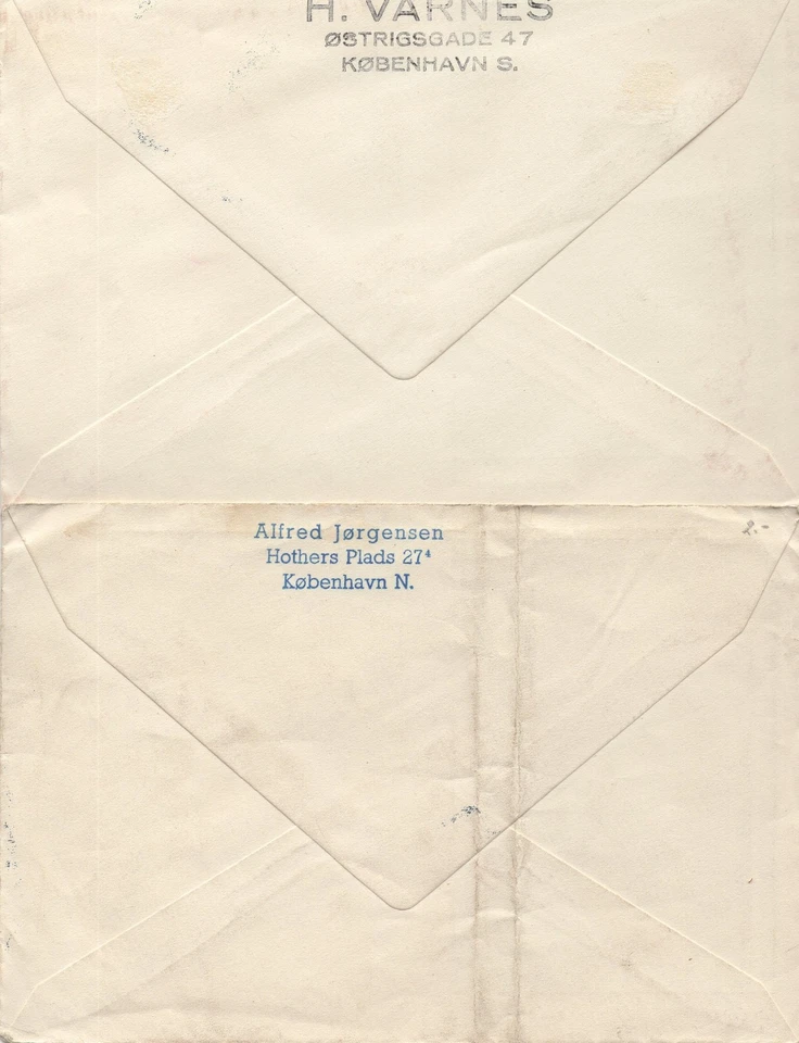 Denmark 1947 - Danish Railways Centennial - 2 x FDC postal used - very nice! - Image 2 of 3