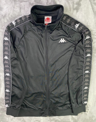 Kappa 222 Banda Anniston Track Jacket Men XL Black Soccer Active Training Pro