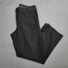 Talbots Women 10P Black Heritage Mid Rise Straight Leg Wool Blend Dress Pants