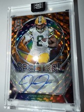 2024 Panini Spectra Josh Jacobs SPECTRAL On-Card Auto /10 Green Bay Packers