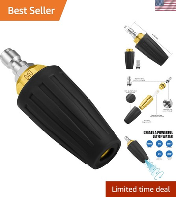 #ad Durable Turbo Pressure Washer Nozzle 1 4quot; Connect Removes Tough Grime Easily $28.99