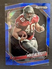 2025 Panini Prizm Black #145 Mike Alstott Prizms Blue Ice #/125