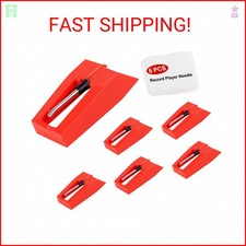 Jiomrzo 6 Pack Record Player Needle Replacement, Upgraded Vinyl Record Needle Co