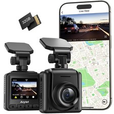 2K Dash Cam with 32 GB Card, 1.5'' IPS Screen, External GPS, WiFi Dash Camera...