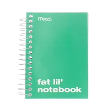 2 Pack Mead Fat Lil Wirebound Notebook, College Ruled, 200 Sheets