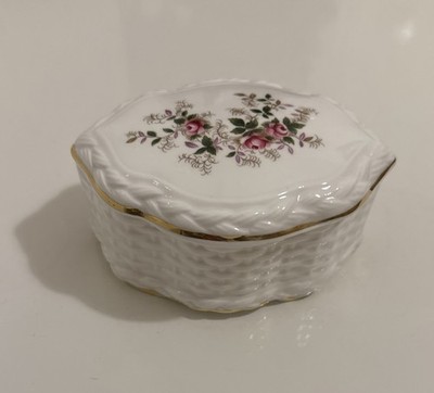 Royal Albert Lavender Rose Porzellan Webmuster Deckel Schmuck Bon-Bon Box