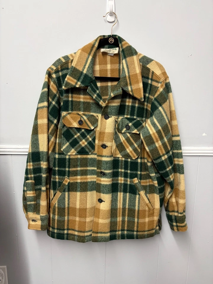 Vintage L.L. Bean Wool Blend Button Plaid Jacket USA Size Large - Image 2 of 4