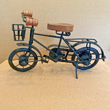 Metal Tricycle Bike Wood Doll Display Decorative Vintage Look Handcrafted 11 L