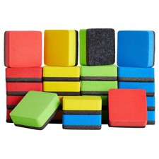 Magnetic Whiteboard Erasers, 24 Pack Mini Dry Erase, 4 Colors Multicolor
