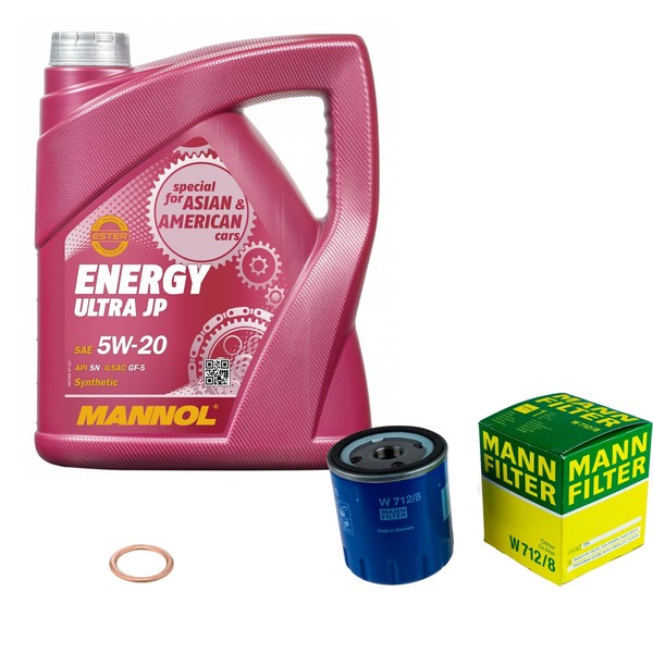 Mann Inspektionspaket 5L Mannol Energy 5W-20 FüR Ford Kuga II 2.0 Ecoboost-image