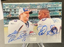 2022 Panini Team Tandems Jake Plummer Rod Smith Auto On Card