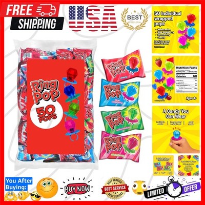 Lollipops - Bulk Candy Individually Wrapped Suckers Variety Party Pack- 50 Co...