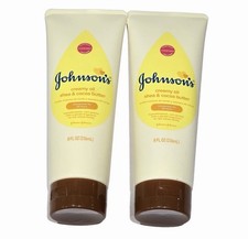 2 Pack Johnson's Creamy Oil Shea  Cocoa Butter 24 Hr Moisturizing 8oz.