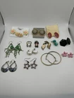 Assorted Costume Jewelry Earrings, Vintage Lot of 14 Pair, Pre loved