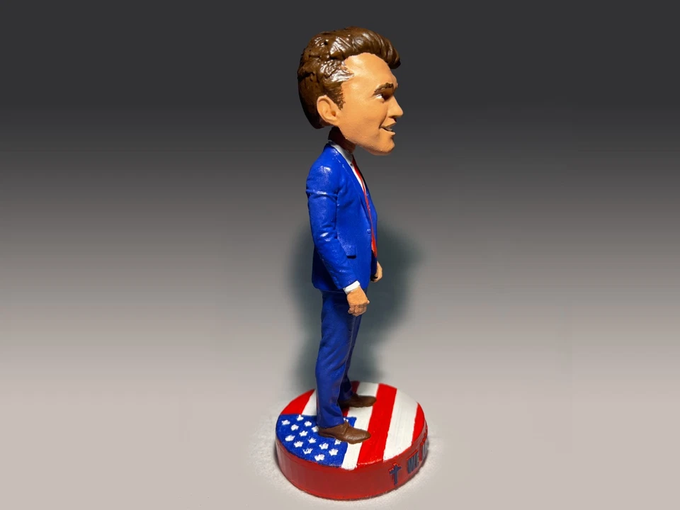 Charlie Kirk Collectible Bobblehead – Handcrafted American Christian Art - Image 4 of 4