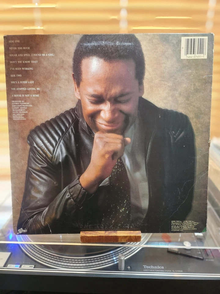 Luther Vandross, Never Too Much, 1981 1st Epic, FE-37451, VG+/VG - Image 2 of 4