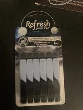 Refresh Auto Vent Sticks Car Air Freshener 6 Sticks, Midnight Black/Ice Storm