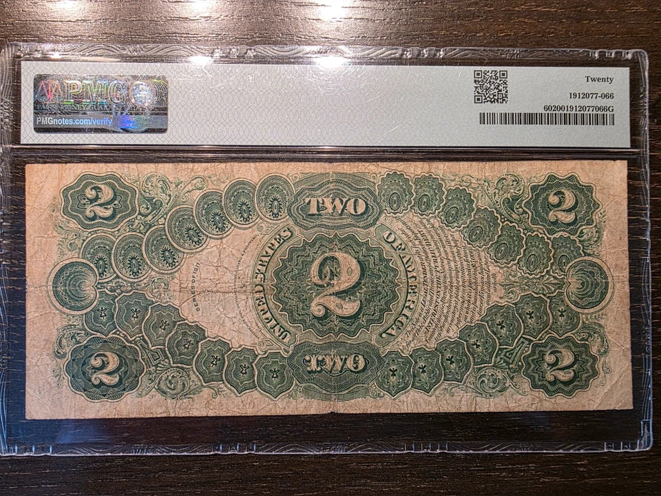 USA 2 DOLLAR 1917 PMG 20  SPEELMAN / WHITE - Image 2 of 2