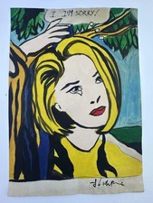 Roy Lichtenstein COA Art Painting Original Drawing Vintage Paper Signed