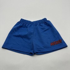 Disney Shorts Boys Size M Blue Mickey Mouse Logo . 37190