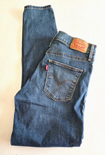 Levis Strauss  Co Jeans slimming skinny size 28 blue denim taper leg mid-rise