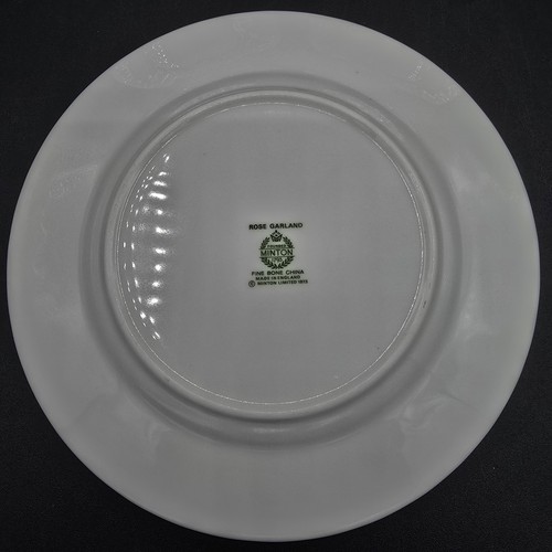 Set of 4 MINTON Fine Bone China ROSE GARLAND 6 5/8" Inch Bread and Butter Plates - Picture 3 of 5