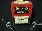 RARE Vintage PHILLIPS Wing Nuts  5/16" x 26T 1 pair  for Front hubs NOS 1950s