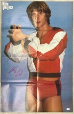Kevin Von Erich Signed 21x32 Original Pro Wrestling Poster World Class Snuka JSA