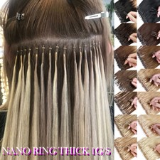 Nano Ring Tip Hair Extensions Highlight Micro Bead Link Remy Human Hair Thick 1g