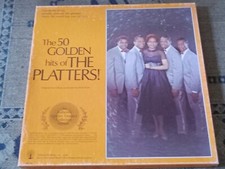 LP's THE PLATTERS 50 Golden Hits of 4 record set vinyl used Please c pics