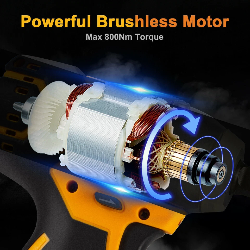 21V Llave De Impacto 1/2 Inalambrica Pistola Con Bateria y Cargador En Oferta - Imagem 4 de 4