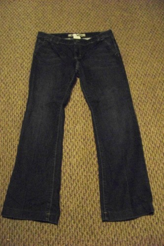 GAP Damenjeans ultra niedriger Bund verwaschen dunkle Waschung Denim Größe 10 Knöchel 32 x 29,5 - Bild 1 von 2