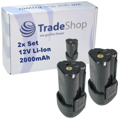 2x Li-Ion Akku 12V 2000mAh für Rockwell RK2510 RK2510K2.1 RK2511 RK2511K2 RK2512