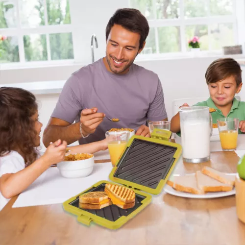 Mikrowelle Toastie Maker Sandwich Schnelles Frühstück Antihaft Panini Presse Grill - Bild 10 von 16