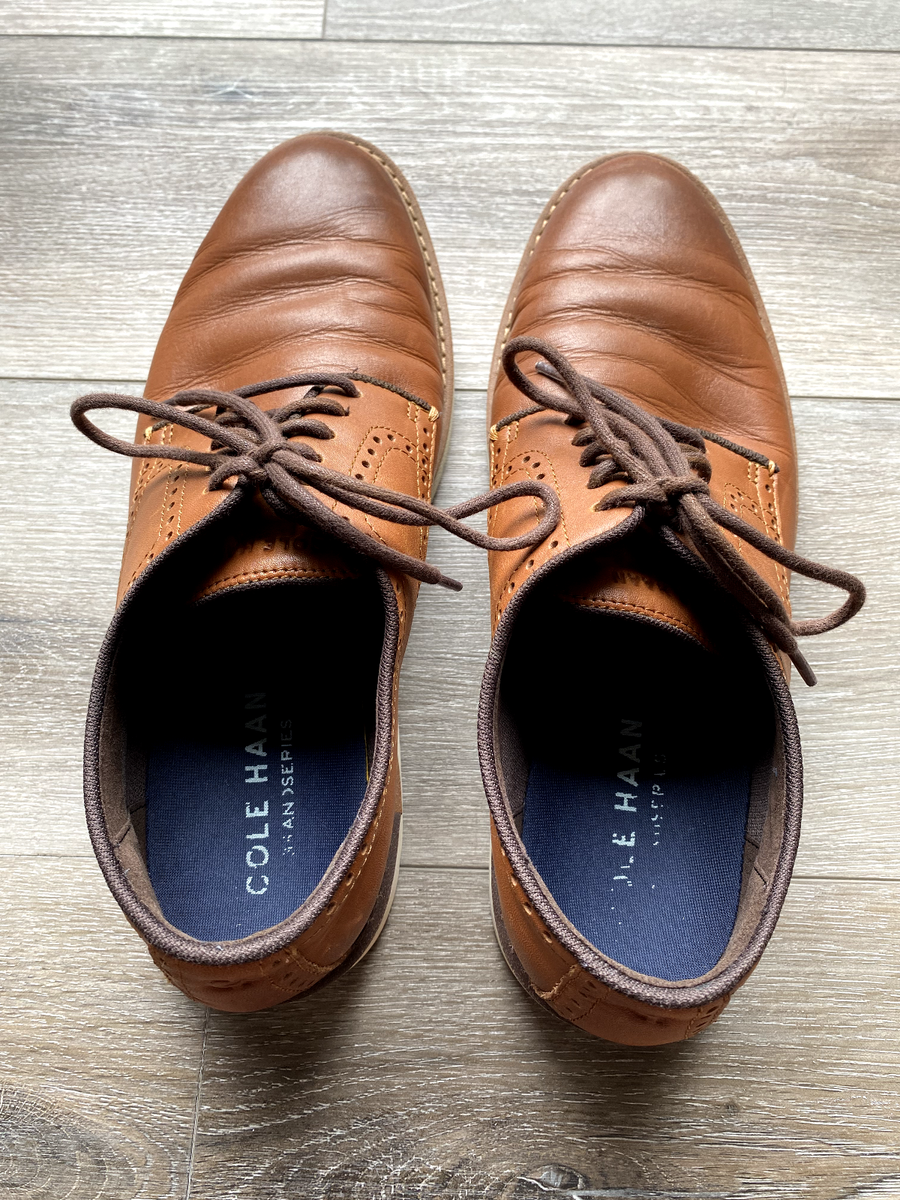 Cole Haan Grand 360 Go-To Wingtip Oxford in British Tan Sz  display picture 1