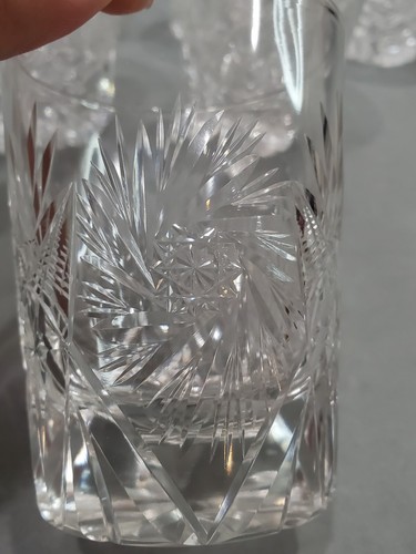 Set Of 11 Antique American Brilliant Period Cut Glass Whiskey Tumbler Excellent - Picture 3 of 10