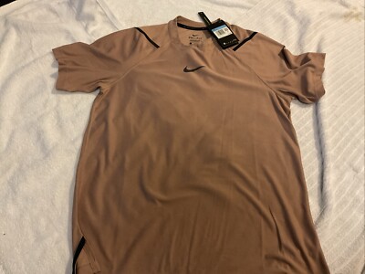 NIKE PRO dri fit men light brown tee shirt CU4989 283 medium 