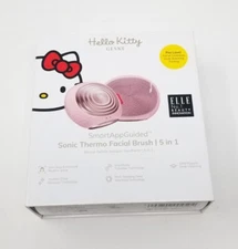 New GESKE Hello Kitty Sonic Thermo Facial Brush 5 in 1 SmartApp Guided 18 Modes