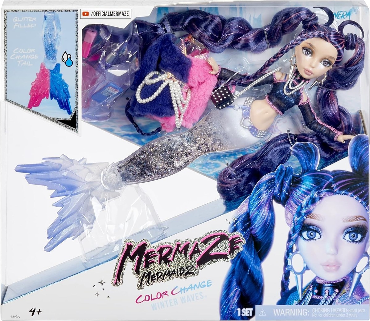 MERMAZE MERMAIDZ™ Winter Waves Nera™ Mermaid Fashion Doll with