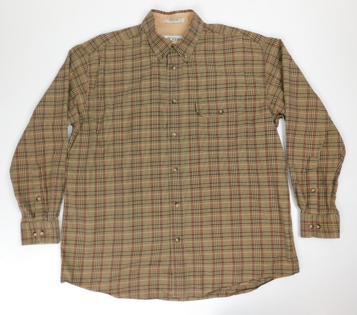 Orvis Mens Long Sleeve Button Down Shirt Size L Brown - Picture 2 of 13