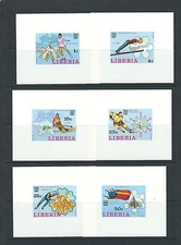 LIBERIA 1976 WINTER OLYMPICS (Scott 727-32) VF MNH DELUXE sheetlets