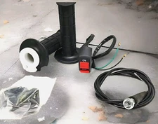 Twist Throttle Handle Grip Cable Kit For Dirt Bike Quad 47cc 49cc (7/8"/22mm)