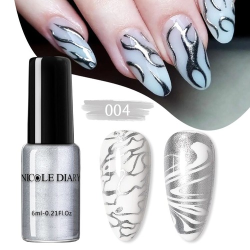 Nail Polish Stamping White Red Black Silver Nail Art Plate Printing Varnish Pen - Picture 27 of 36