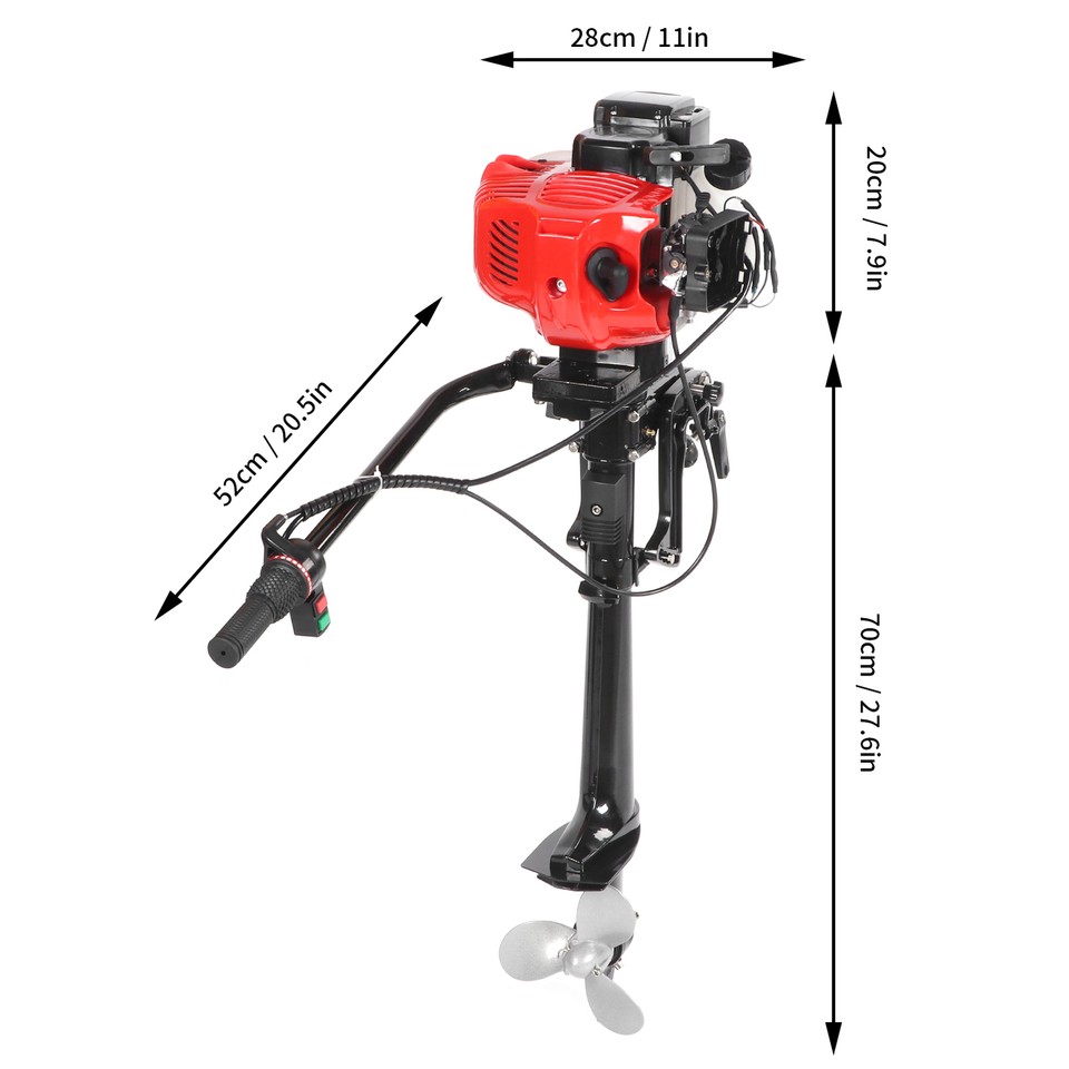 2 Stroke 3.6HP Outboard Motor Electric Start Boat Engine With Air
