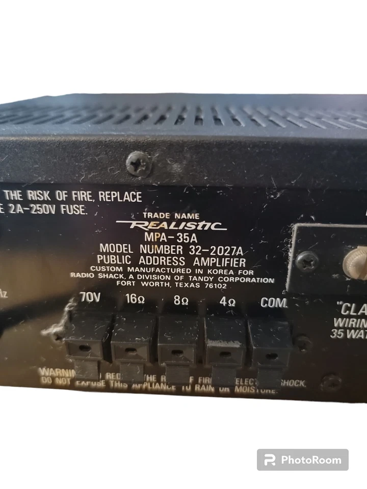 Realistic PA Amplifier MPA-35A Microphone System 32-1221R Fm Wireless 32-1221T - Image 4 of 4