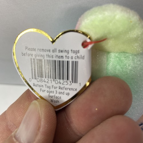 RARE Ty Beanie Baby Birthday B.B. Bear Unmarked MWMT w/Tag Protector No DOB - Picture 4 of 7