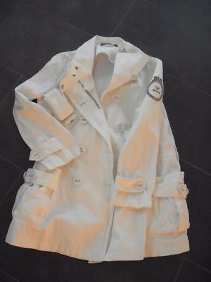 Weißer  Toller Trenchcoat  Mantel -  Sem per Lei - Kurzmantel   XL
