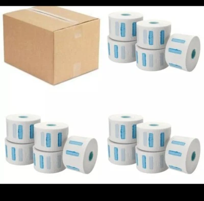SHAVING FACTORY FULL BOX NECK STRIP Rolls Disposable Elastic Paper Collar Barber Shop 100 Rolls