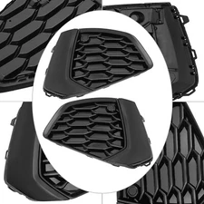 Left & Right Bright Black Fog Light Covers Trim for 2022-2024 Audi A3 S3 PC New