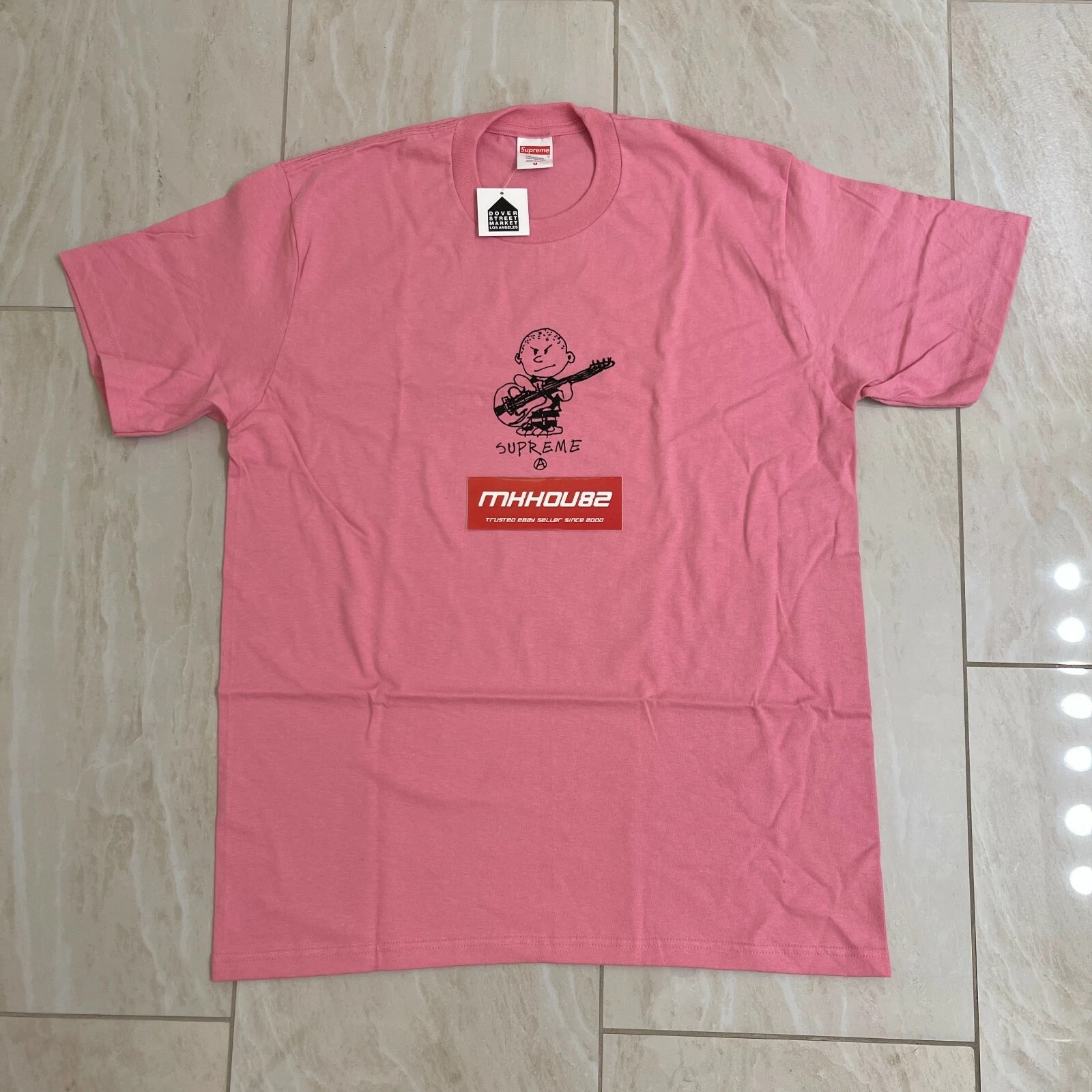 Nouveau t shirt Supreme Rocker rose automne hiver 2021 FW21 taille Medium M